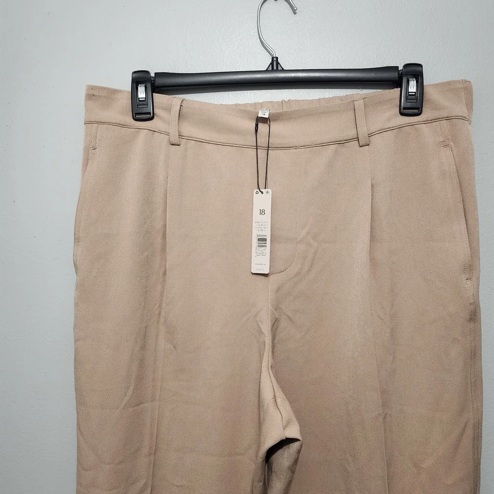 NIC+ZOE Women's Tan Wide Leg Pants - Picture 2 of 8